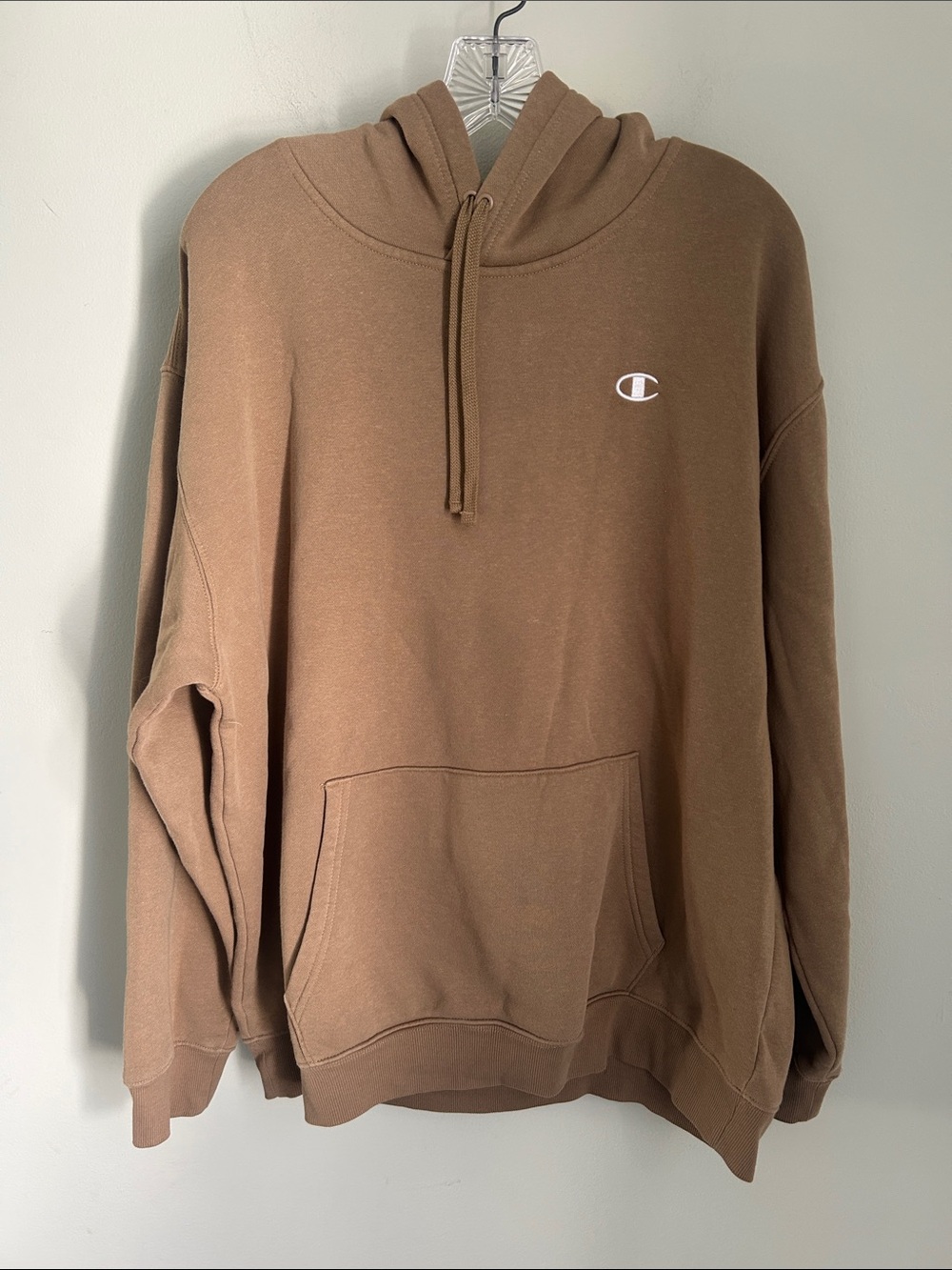 Champion Brown Pullover Hoodie with Embroidered Logo
